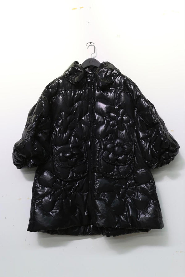 CHENPENG flowers down coat CP22AWJ010 oil surface black